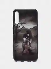 Чехол силиконовый с рисунком Honor 9x, без отпечатка пальца