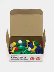 Силовые кнопки-гвоздики цветные  50 шт., в карт. коробке, 222003 3 кор