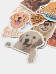 Стикеры "Голден Ретривер", наклейки собаки породы Golden Retriever