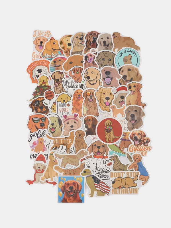 Стикеры "Голден Ретривер", наклейки собаки породы Golden Retriever