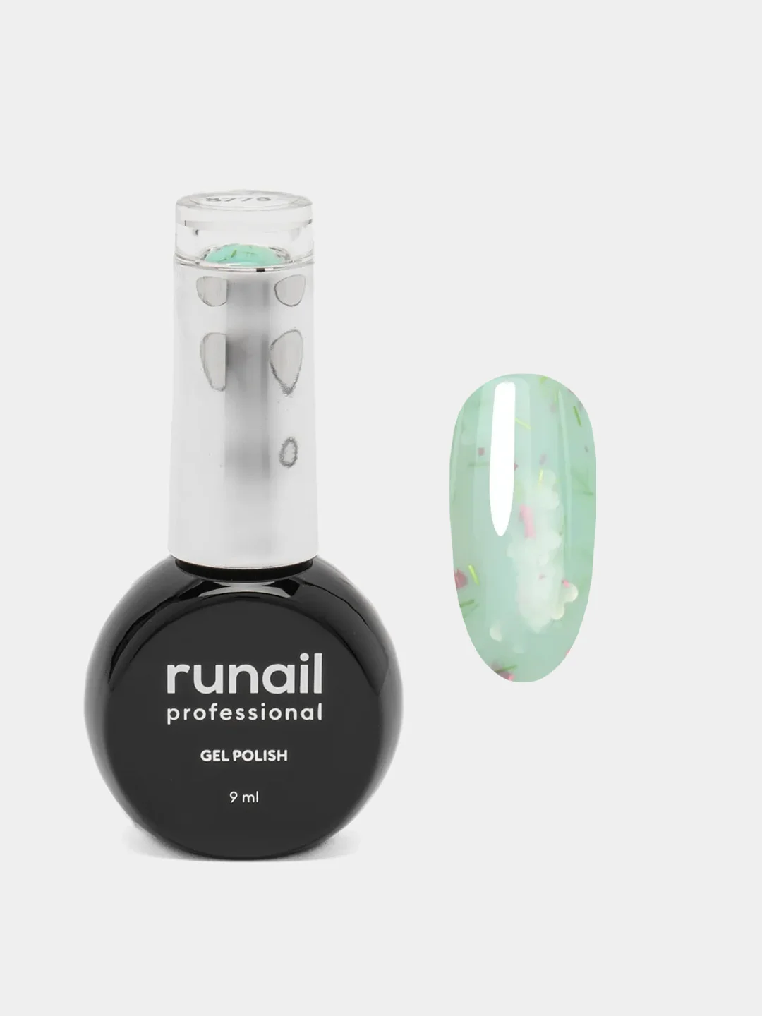 Бирюзовый гель-лак для ногтей, для маникюра и педикюра Gel Polish Flower dress, 9 мл