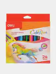 Карандаши цветные Deli ColoRun 24 цвета трехгранные