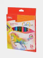 Карандаши цветные Deli ColoRun 24 цвета трехгранные