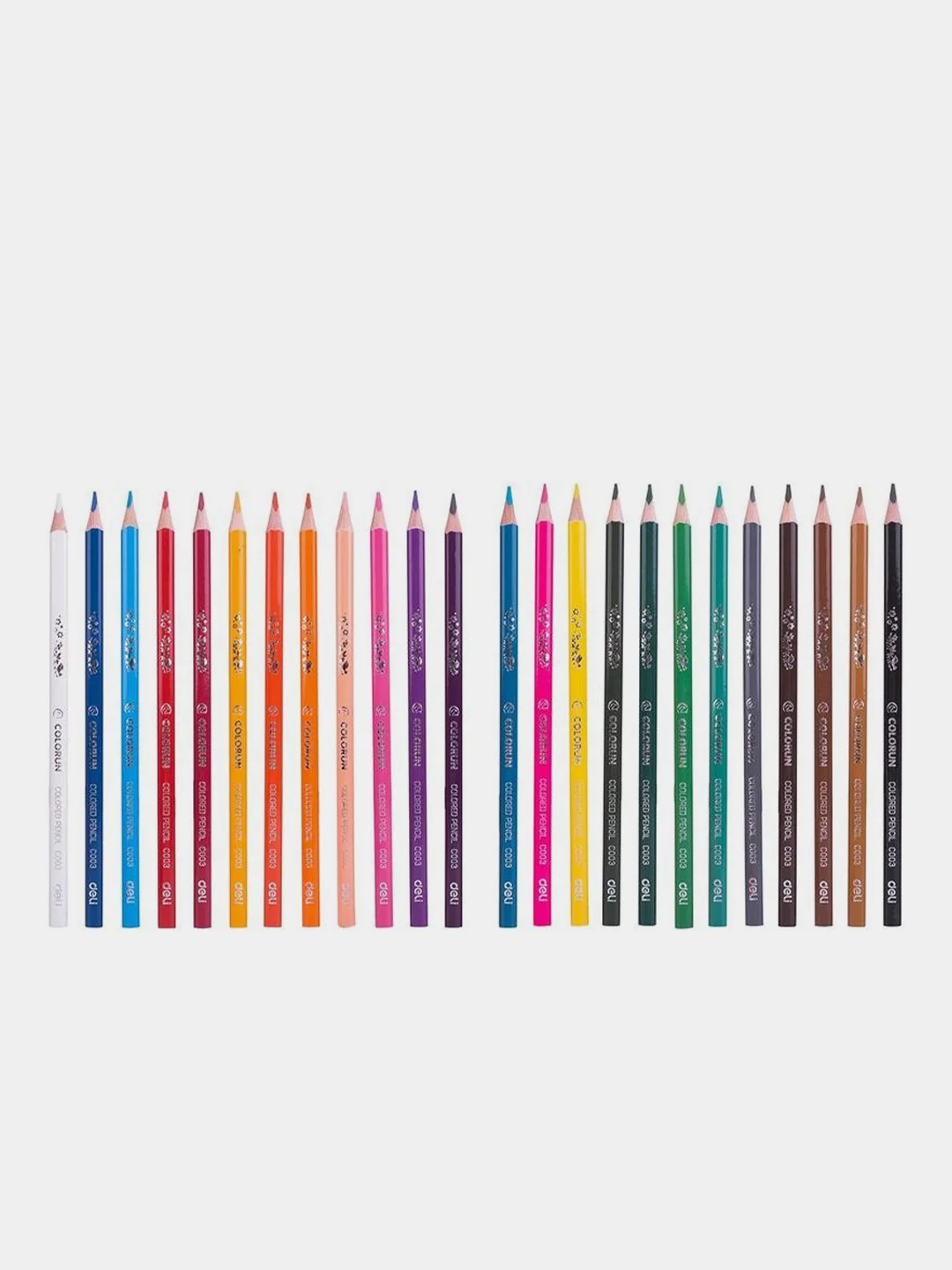 Карандаши цветные Deli ColoRun 24 цвета трехгранные