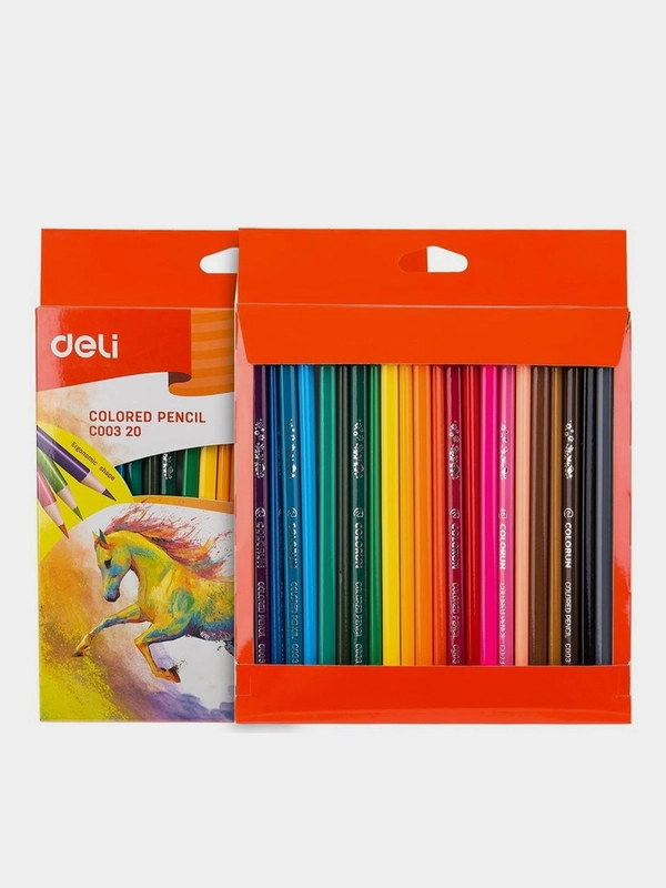 Карандаши цветные Deli ColoRun 24 цвета трехгранные