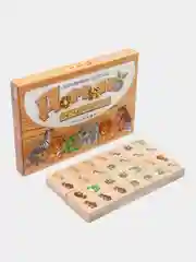 Деревянное детское домино "Веселый зоопарк"