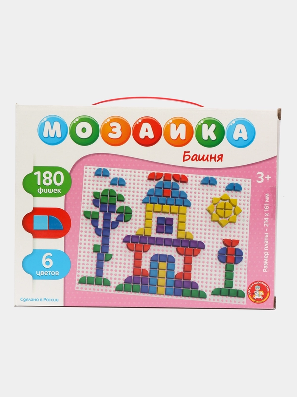 Мозаика для малышей "Башня" фигурная 180 элементов