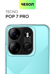 Силиконовый чехол BROSCORP для Tecno Pop 7 Pro, Spark Go 2023 и Infinix Smart 7, защитный