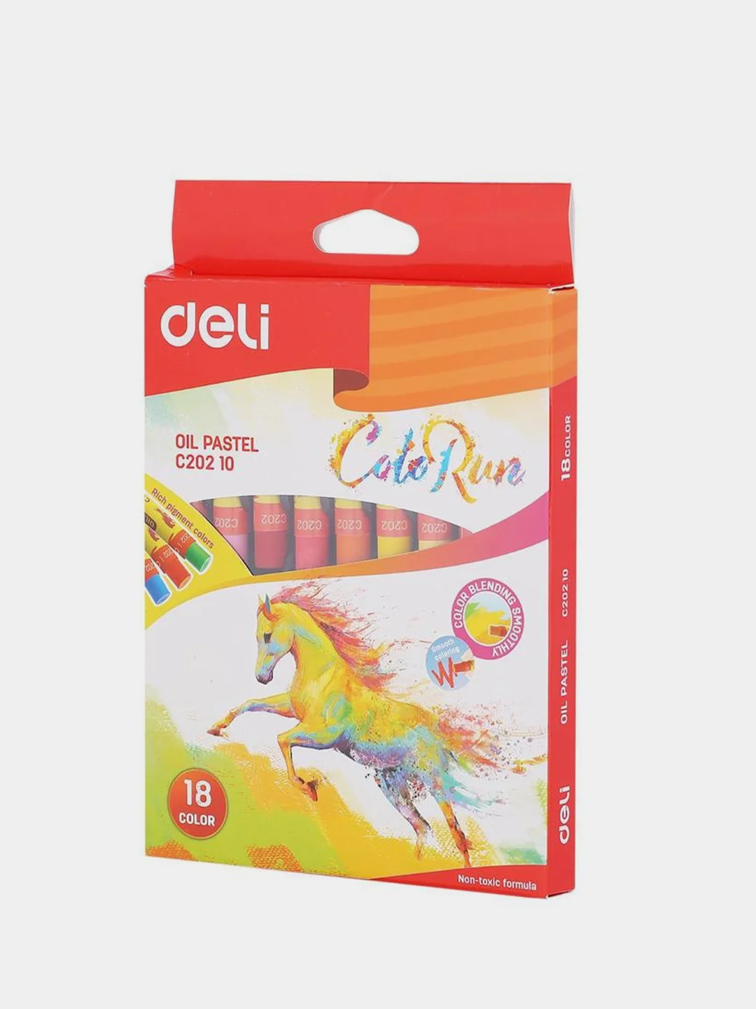 Пастель масляная Deli ColoRun круглая 18 цветов