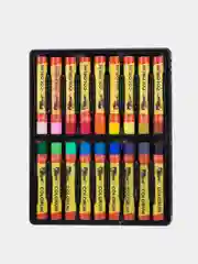 Пастель масляная Deli ColoRun круглая 18 цветов