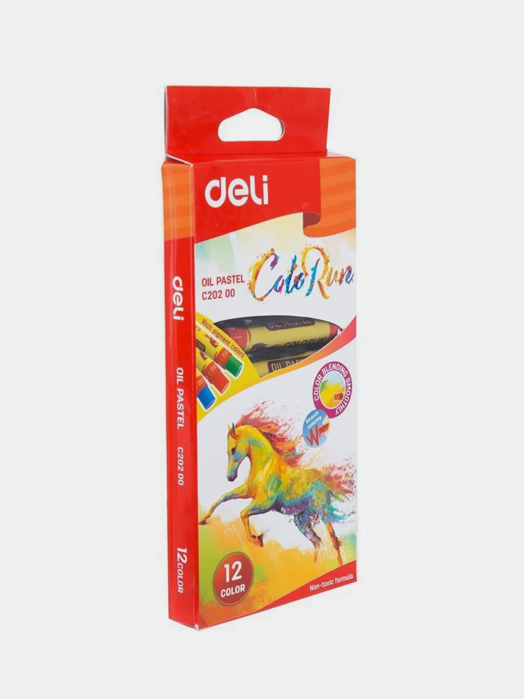 Пастель масляная Deli ColoRun круглая 12 цветов