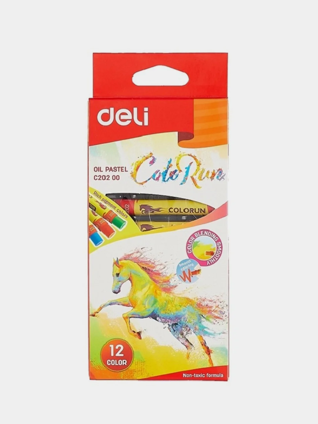 Пастель масляная Deli ColoRun круглая 12 цветов