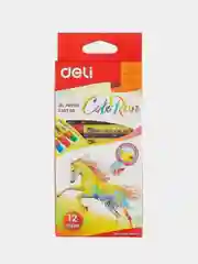 Пастель масляная Deli ColoRun круглая 12 цветов