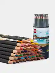 Карандаши цветные акварельные Deli Arte Nuevo круглые 48 цветов с кистью