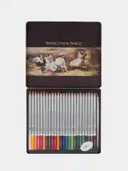 Карандаши цветные акварельные Deli шестигранные 24 цвета с кистью