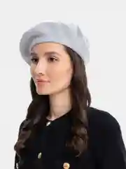 Серый меланж беретка