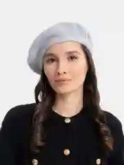 Серый меланж беретка
