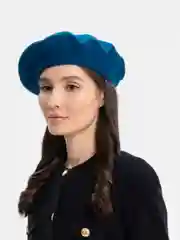 Серый металлик берет женский, всесезонный, шерстяной