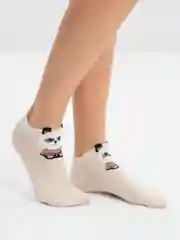 Белый женские носки из хлопка