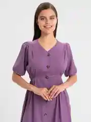 Фиолетовый платье летнее, женское, миди, оверсайз