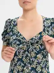 Зеленый платье летнее  женское с цветочным принтом