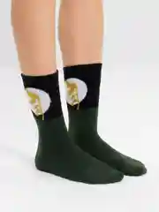 Зеленый носки унисекс хлопковые