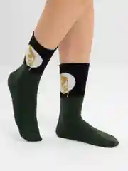 Зеленый носки унисекс хлопковые