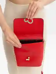 Красный женская сумка на плечо, кожаная