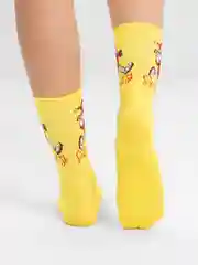 Алый носки  плотные хлопковые