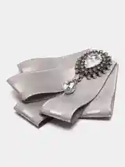 Серый брошь школьная, офисная, 7 цветов, ручная работа