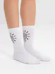 Белый носки "День и ночь"