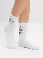 Белый носки "День и ночь"