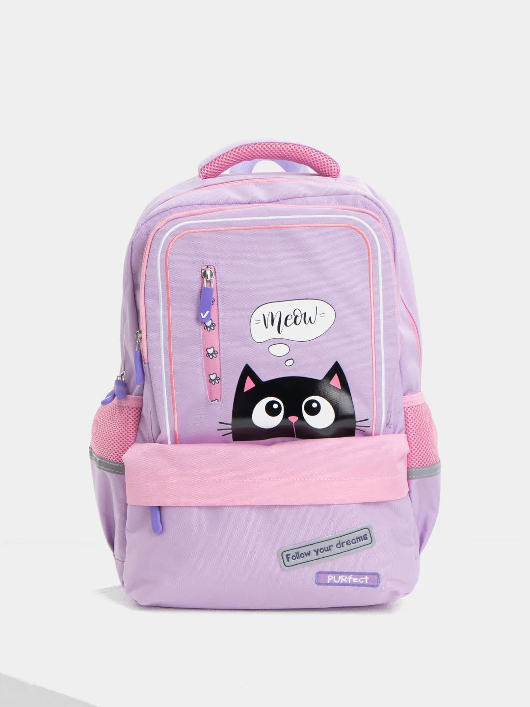 Рюкзак школьный для девочки Brauberg Star, 1 отделение, 5 карманов, Dreamy cat, 271424