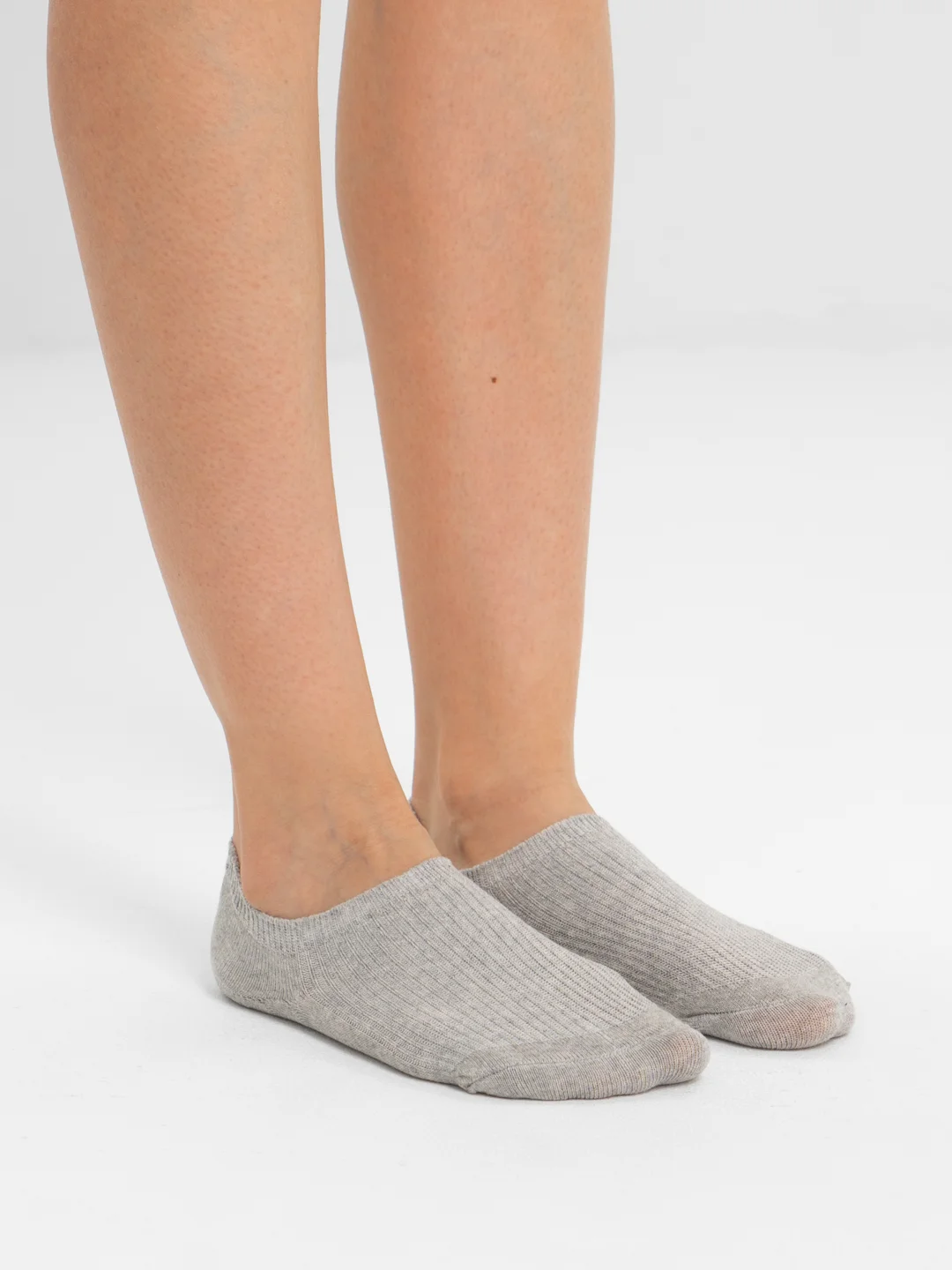 Серый носки женские короткие с силиконовой вставкой POOPSOCKS, цветные