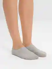Серый носки женские короткие с силиконовой вставкой POOPSOCKS, цветные