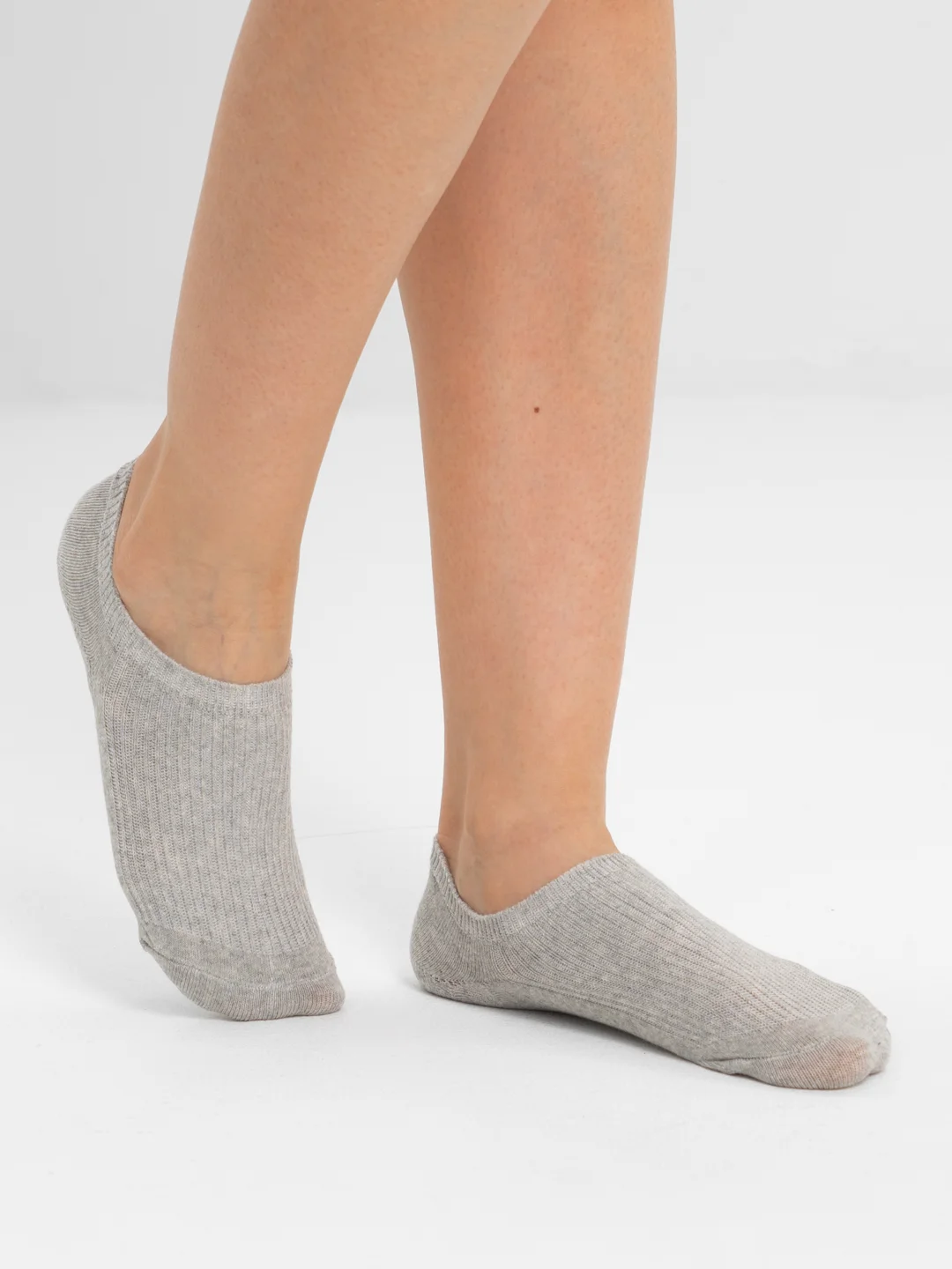 Серый носки женские короткие с силиконовой вставкой POOPSOCKS, цветные