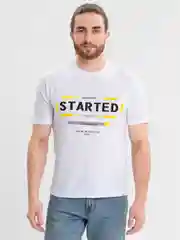 Бежевый футболка мужская с принтом