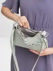 Зеленый сумка женская, через плечо, из экокожи, кросс-боди, клатч