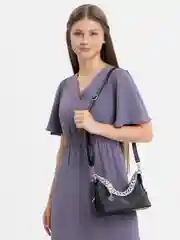 Черный сумка женская, через плечо, из экокожи, кросс-боди, клатч