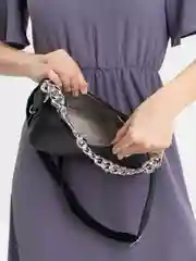 Черный сумка женская, через плечо, из экокожи, кросс-боди, клатч