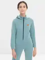 Зеленый комбинезон утепленный с начесом, подростковый