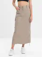 Зелёный хаки юбка карго женская