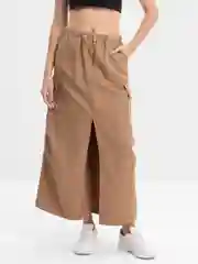 Хаки юбка карго женская