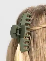 Зелёный хаки большая заколка-краб для волос 10,5 см., 36 цветов