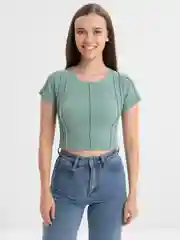 Приглушённый хаки топ женский, турецкая лапша