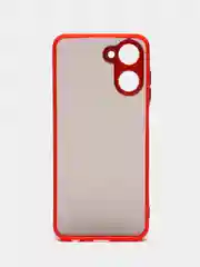 Красный чехол для Realme 10, Реалми 10, пластиковый, матовый, с цветными кнопками