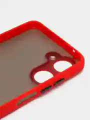 Красный чехол для Realme 10, Реалми 10, пластиковый, матовый, с цветными кнопками