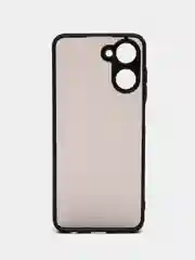 Черный чехол для Realme 10, Реалми 10, пластиковый, матовый, с цветными кнопками