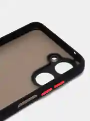 Черный чехол для Realme 10, Реалми 10, пластиковый, матовый, с цветными кнопками