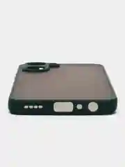 Тёмно-зелёный чехол для Realme 10, Реалми 10, пластиковый, матовый, с цветными кнопками